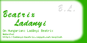 beatrix ladanyi business card