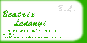 beatrix ladanyi business card